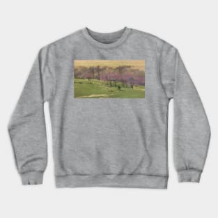 Red Bud Oil on Canvas Painting Crewneck Sweatshirt